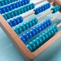 Child learning abacus