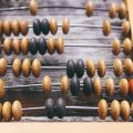 Child learning abacus
